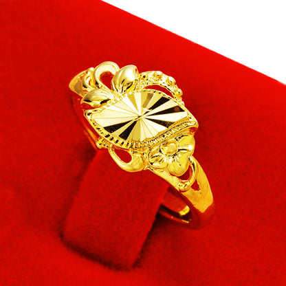 Fashion Flower Brass Plating Open Ring