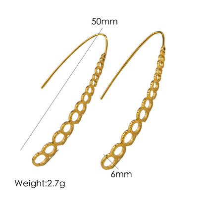 1 Pair Modern Style Simple Style British Style Circle Plating Stainless Steel 14k Gold Plated Ear Hook