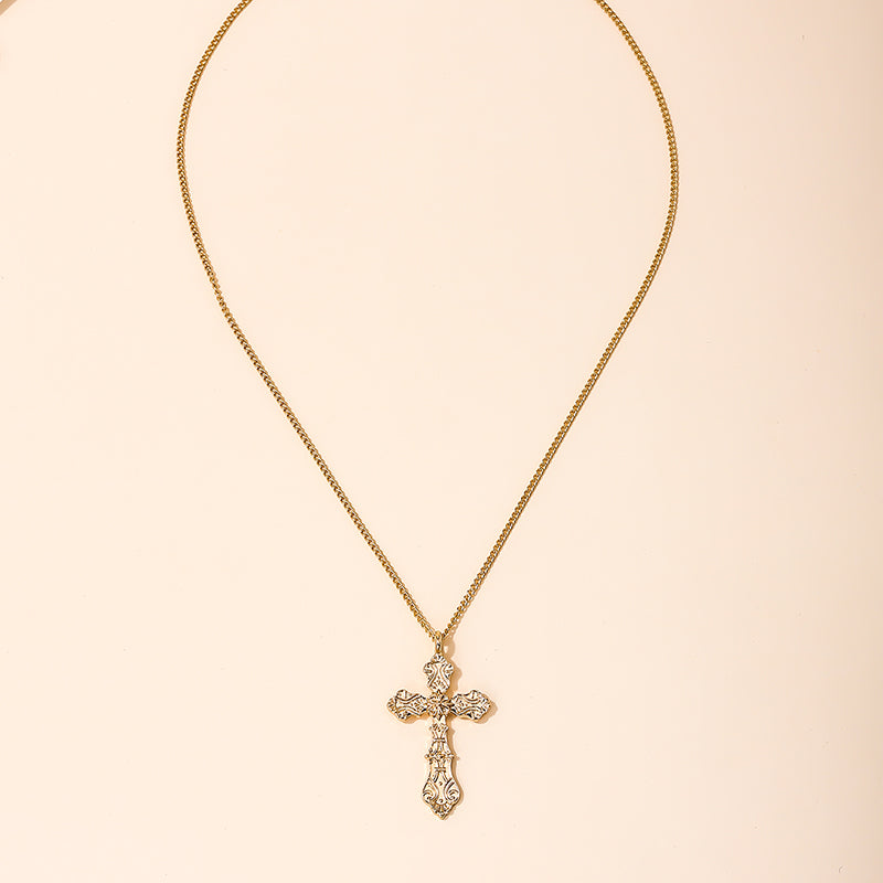 Casual Modern Style Classic Style Cross Alloy Zinc Women's Pendant Necklace