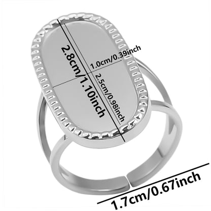 Wholesale Jewelry Simple Style Geometric 304 Stainless Steel 18K Gold Plated Irregular Open Rings