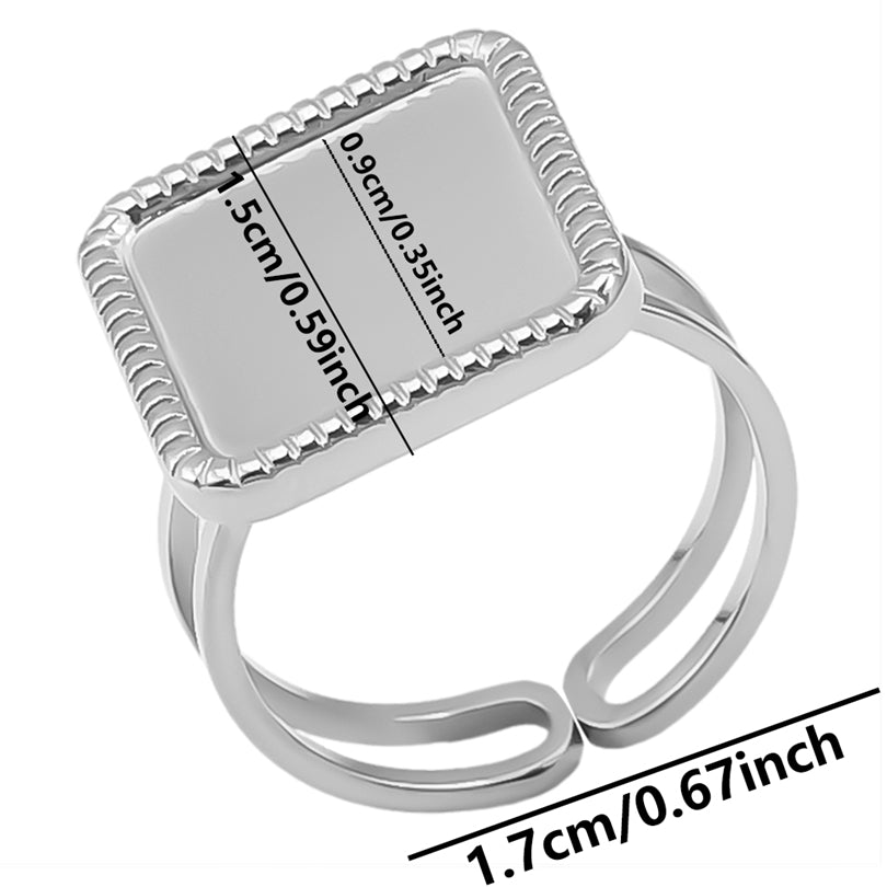 Wholesale Jewelry Simple Style Geometric 304 Stainless Steel 18K Gold Plated Irregular Open Rings