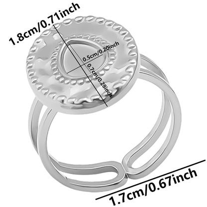 Wholesale Jewelry Simple Style Geometric 304 Stainless Steel 18K Gold Plated Irregular Open Rings