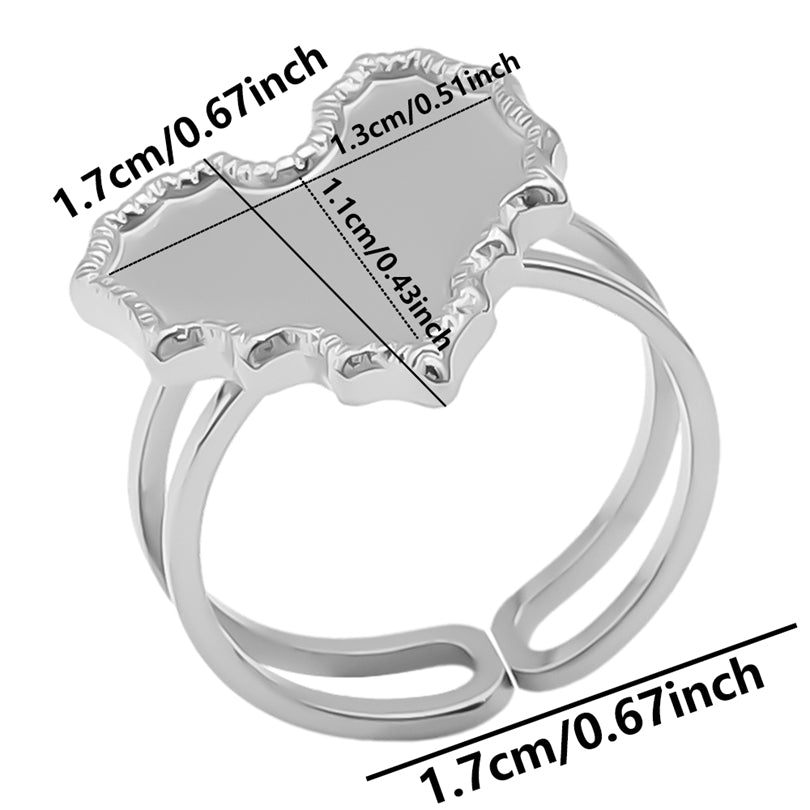 Wholesale Jewelry Simple Style Geometric 304 Stainless Steel 18K Gold Plated Irregular Open Rings