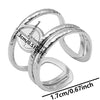 Wholesale Jewelry Simple Style Geometric 304 Stainless Steel 18K Gold Plated Irregular Open Rings