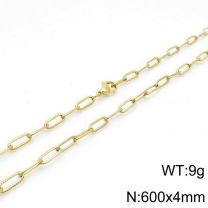 New Fashion Simple Thick Chain Paper Clip Chain Bracelet Set Wholesale Gooddiy