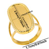 Wholesale Jewelry Simple Style Geometric 304 Stainless Steel 18K Gold Plated Irregular Open Rings