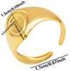 Wholesale Jewelry Simple Style Geometric 304 Stainless Steel 18K Gold Plated Irregular Open Rings