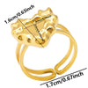 Wholesale Jewelry Simple Style Geometric 304 Stainless Steel 18K Gold Plated Irregular Open Rings