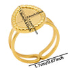 Wholesale Jewelry Simple Style Geometric 304 Stainless Steel 18K Gold Plated Irregular Open Rings