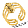 Wholesale Jewelry Simple Style Geometric 304 Stainless Steel 18K Gold Plated Irregular Open Rings