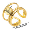 Wholesale Jewelry Simple Style Geometric 304 Stainless Steel 18K Gold Plated Irregular Open Rings