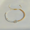 1 Piece Fashion Geometric Glass/Colored Glaze Knitting Women'S Bracelets