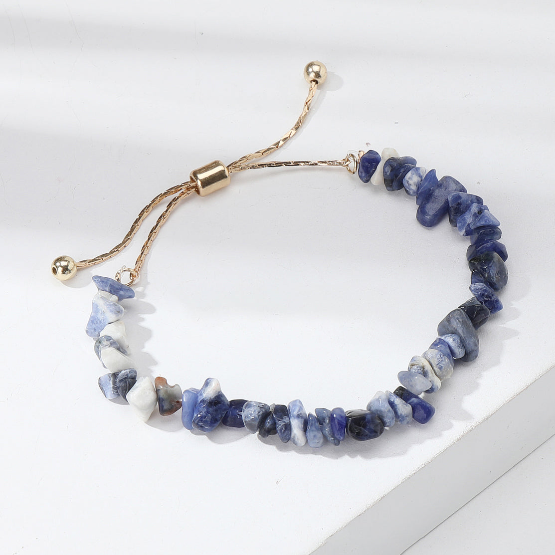 Classic Style Irregular Natural Stone Beaded Women's Anklet