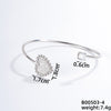 Casual Simple Style Classic Style Geometric Heart Shape Flower Copper Zircon Silver Plated Bangle