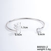 Casual Simple Style Classic Style Geometric Heart Shape Flower Copper Zircon Silver Plated Bangle