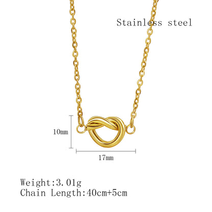 Elegant Simple Style Geometric Stainless Steel Plating 18k Gold Plated Necklace