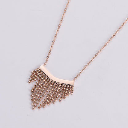 Ig Style Simple Style Tassel Stainless Steel Plating 18k Gold Plated Pendant Necklace