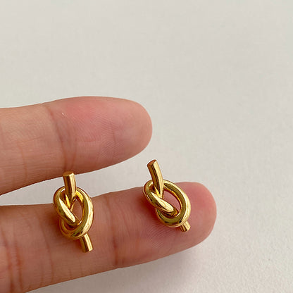 1 Pair Simple Style Geometric Plating Copper 14k Gold Plated Earrings