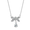 Elegant Simple Style Butterfly Bow Knot Sterling Silver Plating Inlay Zircon Silver Plated Necklace