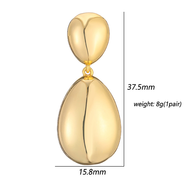 1 Pair Casual Retro Simple Style C Shape Irregular Irregular Plating Inlay Copper Zircon 18k Gold Plated Ear Studs