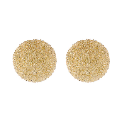 1 Pair Elegant Round Plating Alloy Ear Studs