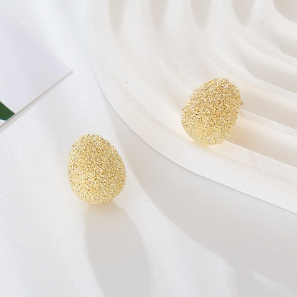 1 Pair Elegant Round Plating Alloy Ear Studs