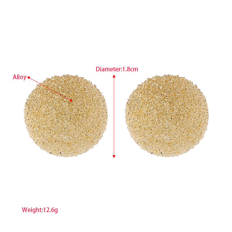 1 Pair Elegant Round Plating Alloy Ear Studs