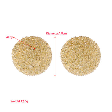 1 Pair Elegant Round Plating Alloy Ear Studs