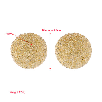 1 Pair Elegant Round Plating Alloy Ear Studs