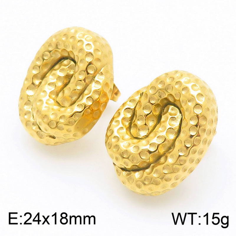 1 Pair Simple Style Geometric Stainless Steel 18k Gold Plated Ear Studs