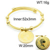 Simple Style Human Titanium Steel 18k Gold Plated Bangle