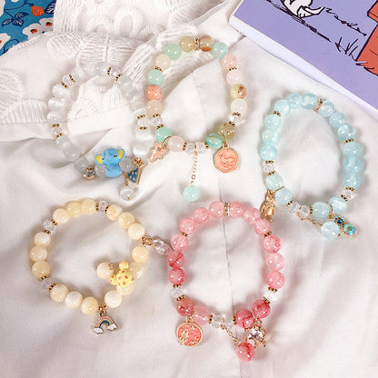 Cute Cartoon Character Alloy Enamel Kid's Bracelets 1 Piece