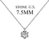 Elegant Solid Color Sterling Silver Plating Inlay Zircon Pendant Necklace