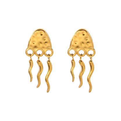 1 Pair Ig Style Animal Plating Stainless Steel 18k Gold Plated Drop Earrings