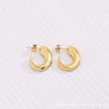 1 Pair Vintage Style U Shape Geometric Heart Shape Plating Stainless Steel Hoop Earrings