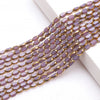 1 Set 4 * 6mm Glass Solid Color Beads