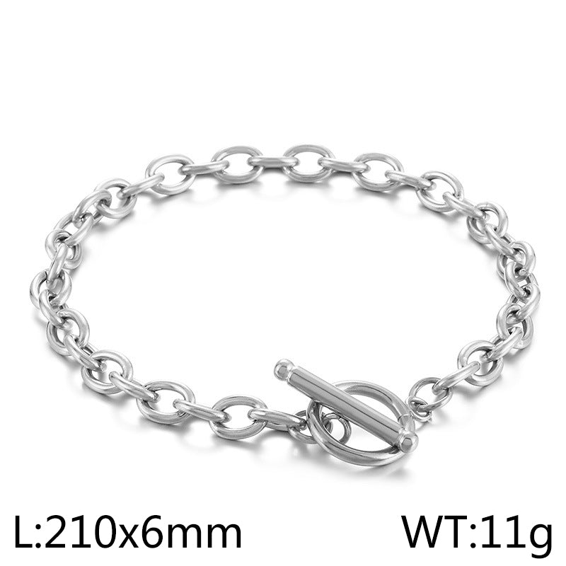 Fashion Solid Color Titanium Steel Plating Bracelets 1 Piece