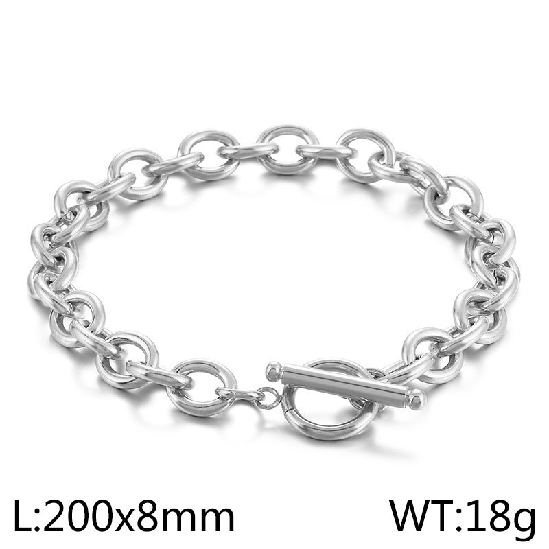 Fashion Solid Color Titanium Steel Plating Bracelets 1 Piece