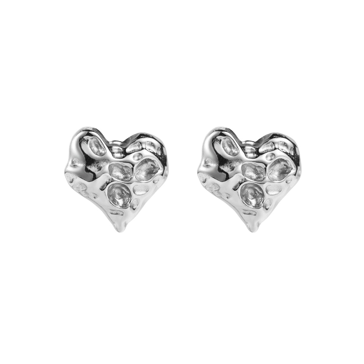 1 Pair Vintage Style Heart Shape Plating Stainless Steel Ear Studs