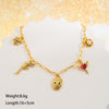 Gothic Novelty Cool Style Skull Copper Plating Inlay Artificial Pearls Zircon 14k Gold Plated Jewelry Set