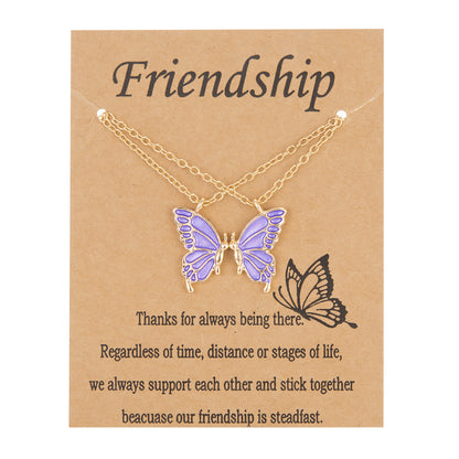 Sweet Simple Style Butterfly Alloy Plating Women's Pendant Necklace