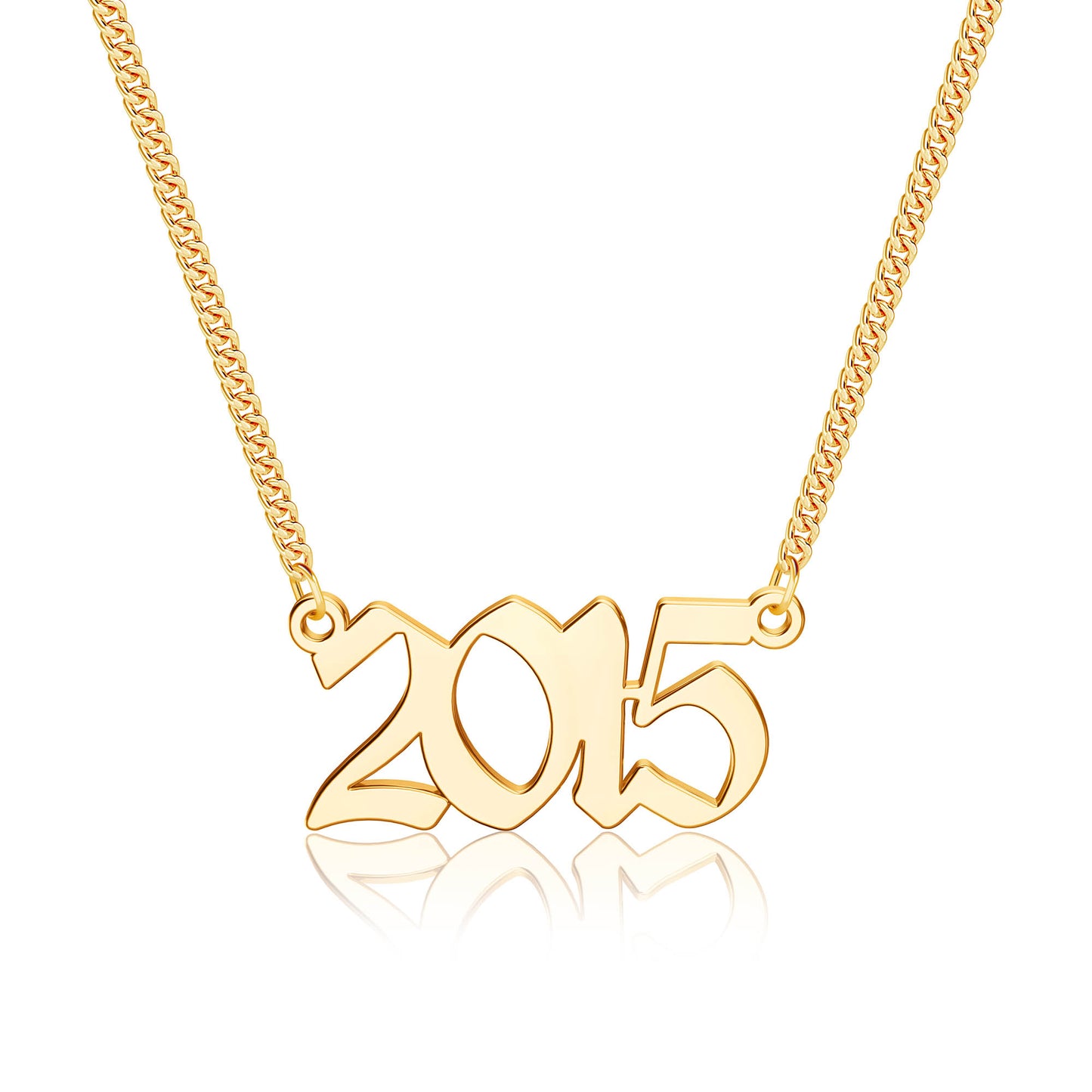 Simple Style Number Copper Plating 14k Gold Plated Pendant Necklace