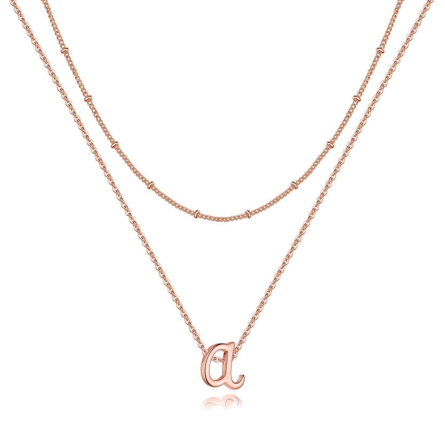 Simple Style Letter Copper Plating 14k Gold Plated Double Layer Necklaces