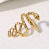 Elegant Simple Style Snake Stainless Steel Plating 18k Gold Plated Open Rings