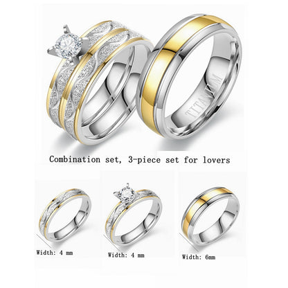 Casual Simple Style Classic Style Solid Color Titanium Steel Rings