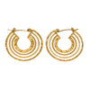 1 Piece Ig Style Retro U Shape Plating Stainless Steel 18k Gold Plated Hoop Earrings