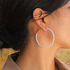 1 Pair Simple Style Geometric Stainless Steel Hoop Earrings