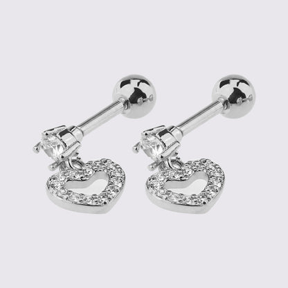 1 Piece Simple Style Star Moon Plating Copper Ear Studs