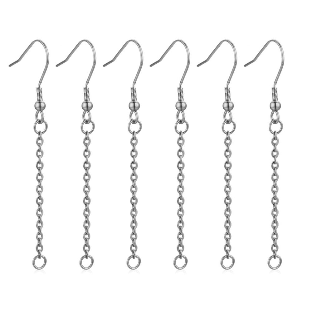 20 PCS/Package Stainless Steel Solid Color Hook Earring Findings Simple Style