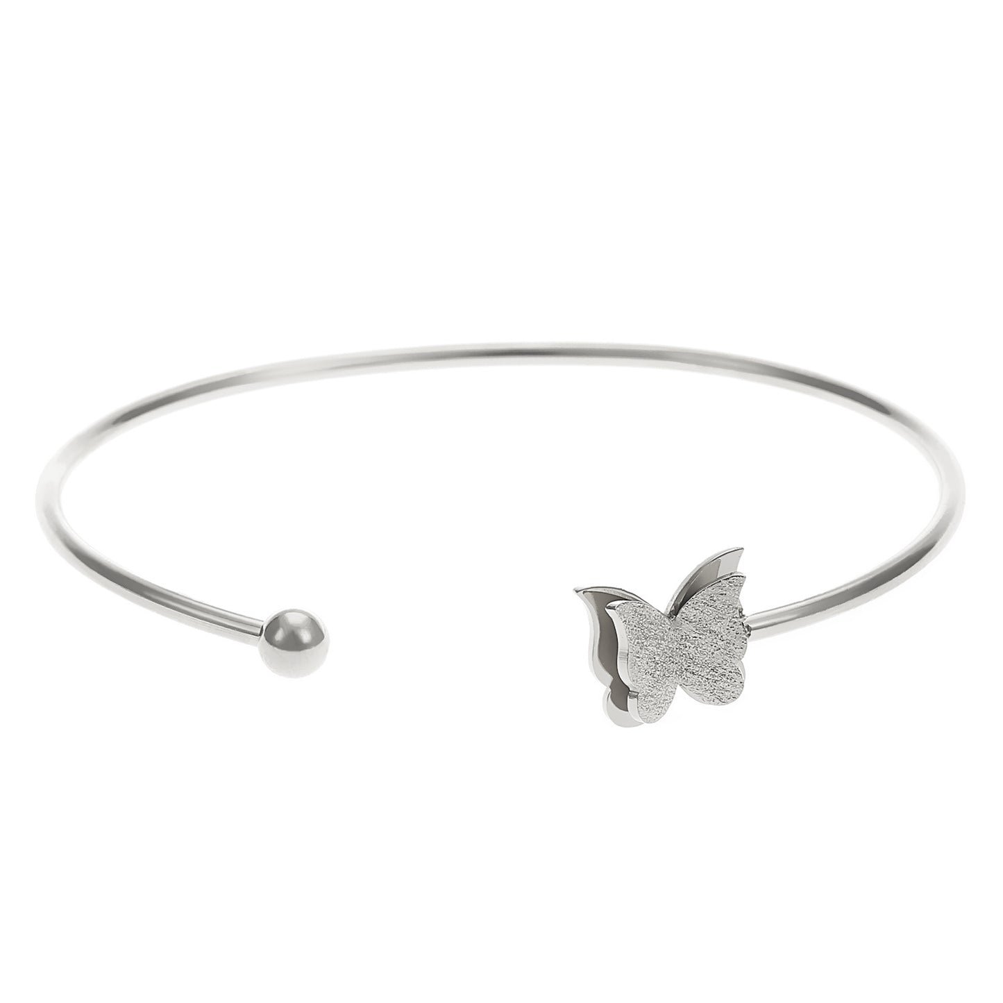 Elegant Butterfly Stainless Steel Bangle